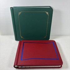 7"x 7" CREATIVE MEMORIES Hunter Green Album  5" x 7" Red Blue w Pages