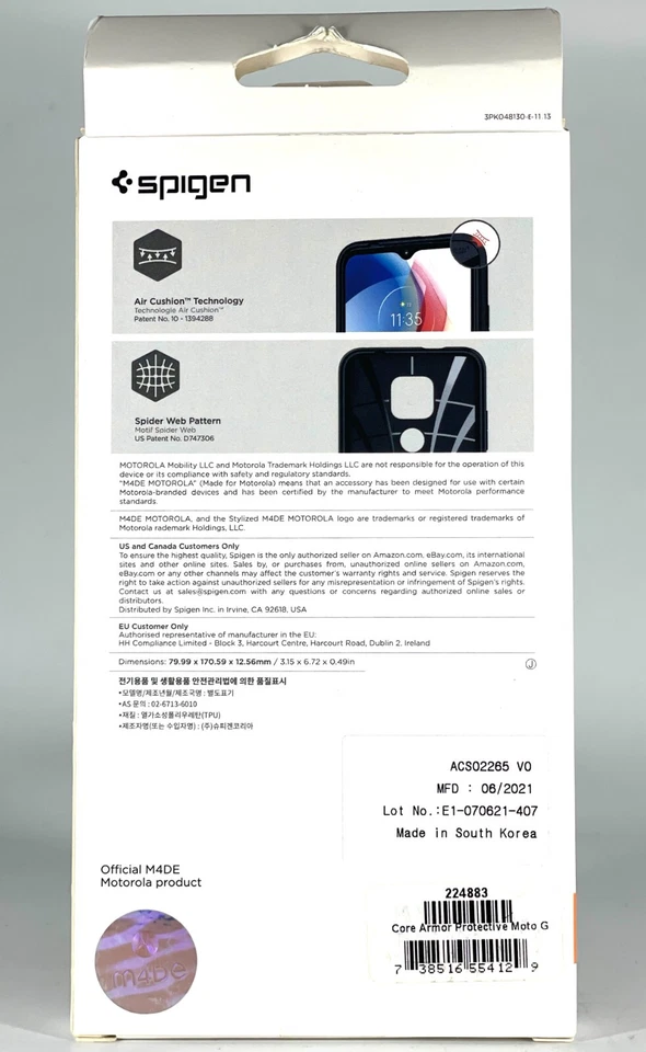 Spigen Core Armor Case For Moto G Play 2021 - Black - Image 2 of 2