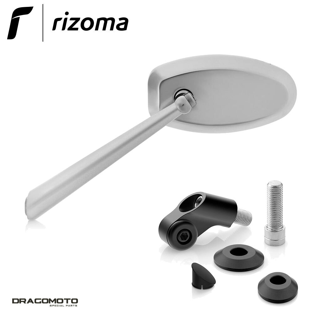 rizomaバイクミラー左右セット ブラック ボルト式 rizomaバイクミラー