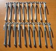 (20) Vintage 3-3/4" Slip On Steel Drapery Curtain Hooks with 1/4" Drop  (3.75")