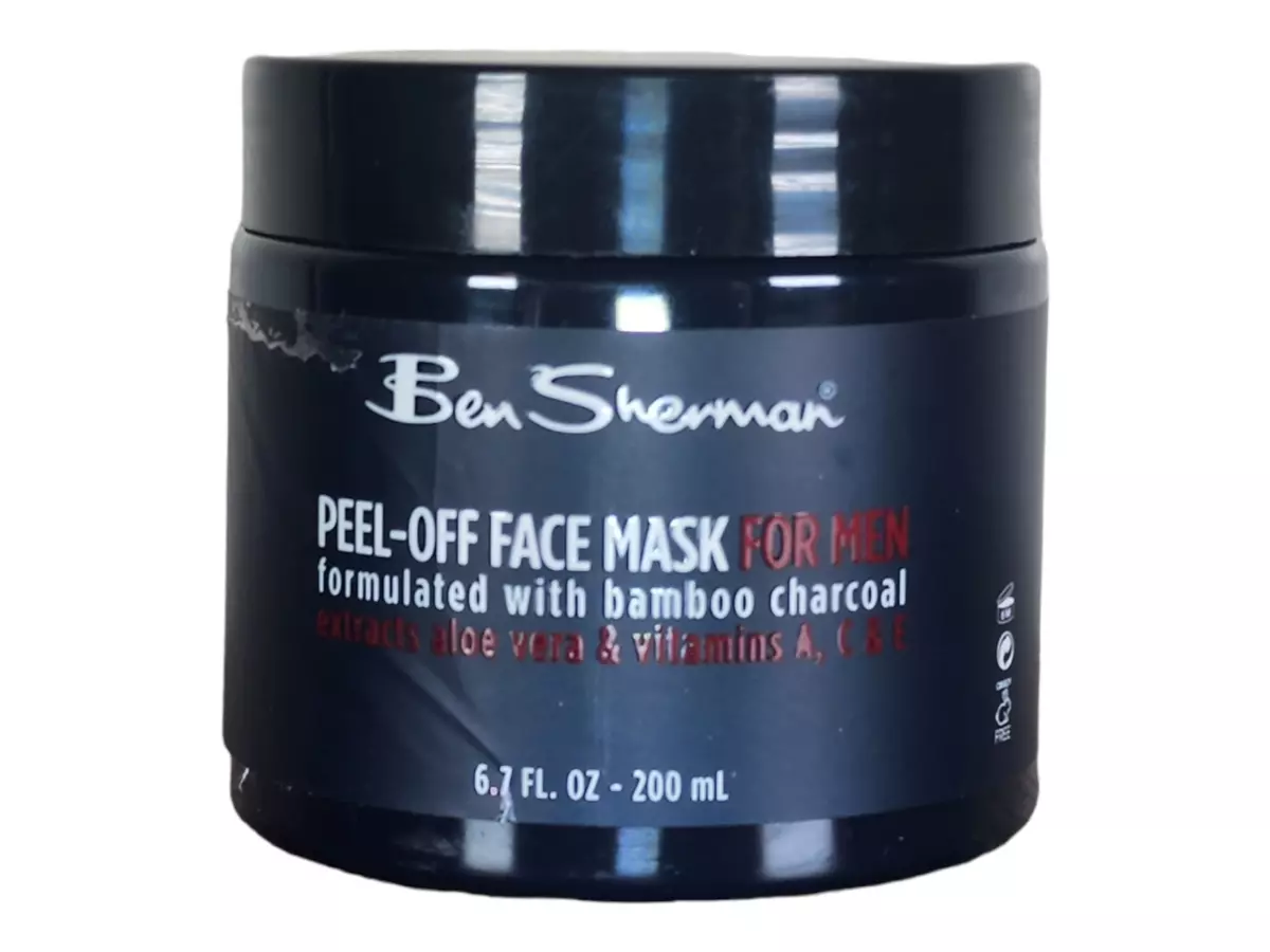 Ben Sherman Mens Peel Off Detoxifying Face Mask Aloe Vera Bamboo Charcoal 6.7 fl