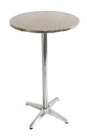Alu-Stehtisch HöHenverstellbar 70/110Cm, Ø=60Cm Klappbar, Fuß Mit Betoneinguss