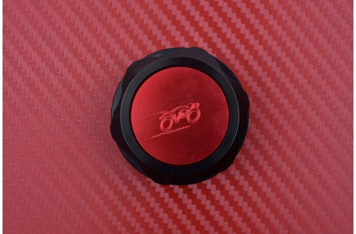 Écrou de colonne de direction en alu anodisé noir-rouge pour Kawasaki ZX6R 07-08