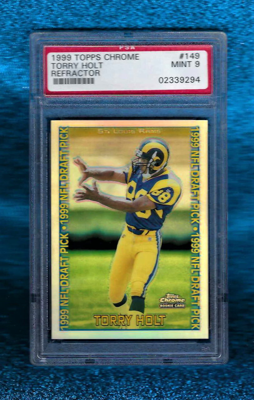 1999 Topps Chrome #149 Torry Holt Refractor RC PSA 9 Rams