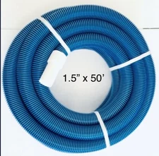 AMFLEX AGUA-FLEX POOL VAC HOSE 1.5” X 50’ W/ Leak-proof CUFFS