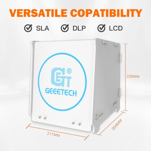 Geeetech 405nm UV Curing Box LED Lamp 217 204 228mm For LCD DLP