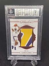 2019-20 Panini Flawless Patches Ruby LeBron James #9/15 BGS 9 Game Worn!🔥🔥🔥