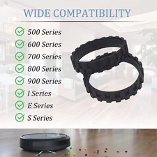2 piece No Slip Tire Treads for IROBOT Roomba Wheels Series 500 600 700 800 900