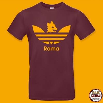 T-SHIRT AS ROMA OLD STYLE LUPETTO ADIDAS OCRA E PORPORA + 1 MASCHERINA  OMAGGIO | eBay