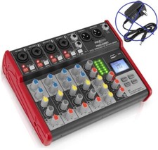 PYLE PRO PMXU68BT 6-Channel Bluetooth Studio Audio Sound Mixer Board