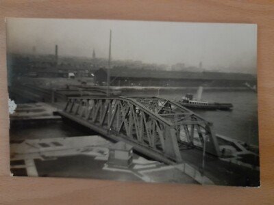 Glaubte Drehbrücke, Albert Docks, Rumpf. Seltene RP Postkarte. H74