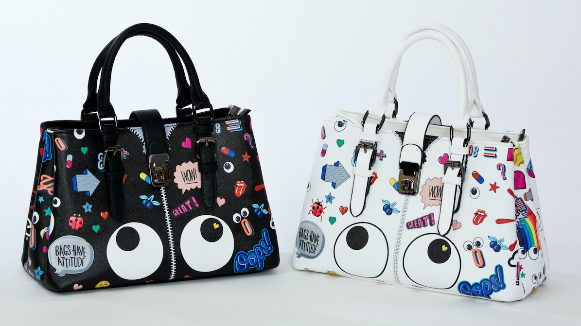 Bags Have Attitude' Women's Handbag w Big Eyes Graffiti