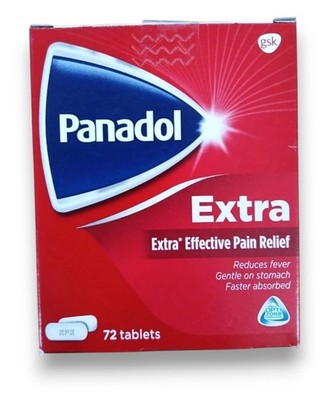 Panadol Extra 72 Tablets   Fast & Effective Pain and Fever Relief