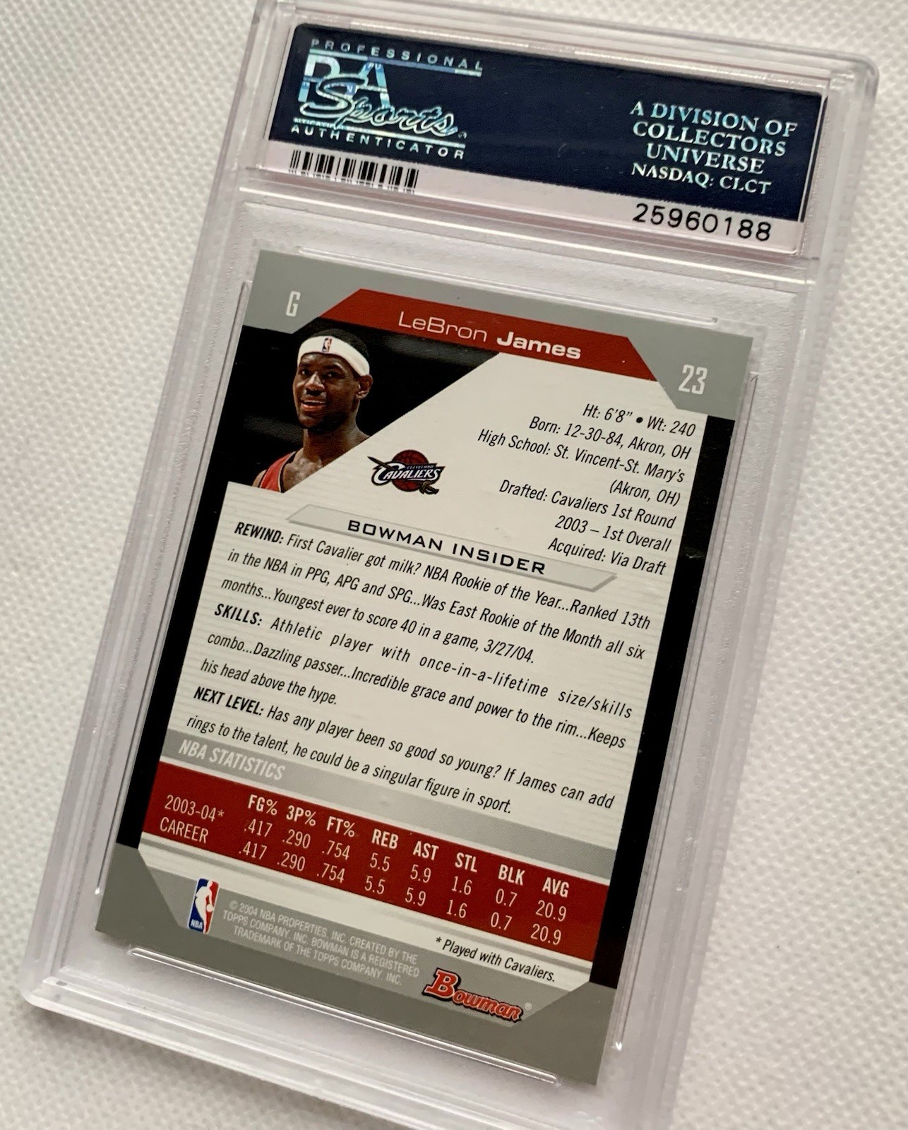 2004-05 Topps Bowman LeBron James #23 PSA 10 Gem Mint 💎 2nd Year view 6