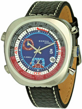 Sorna Bullhead Bleu Montre Hommes Automatique Design-Rétro 5 Atm 21 Pierres