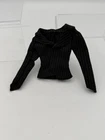 Vtg 1994 Barbie Fashion Fever Black Pin Striped jacket/ Flower Is Missing
