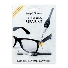 SnapIt Screw Eyeglass Repair Kit 5 Screws & Mini Double Ended Screwdriver Black