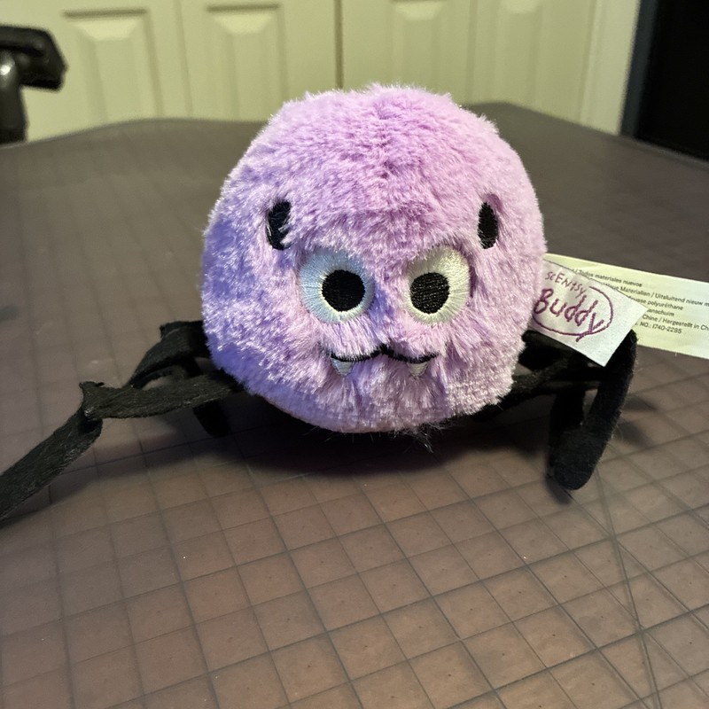 2021 Scentsy Bitty Buddies Purple Spider Halloween Scented Plush 4-6”, No Box