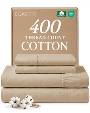 100 Cotton Sheets Queen - 4 Piece 400 Thread Count Smooth Sateen Sheet Set Long