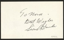 Lionel Stander d1994 signed autograph 3x5 card Actor Screen Actors Guild IC035