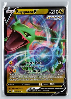 Rayquaza V Holo Ultra Rare Crown Zenith 100/159 LP