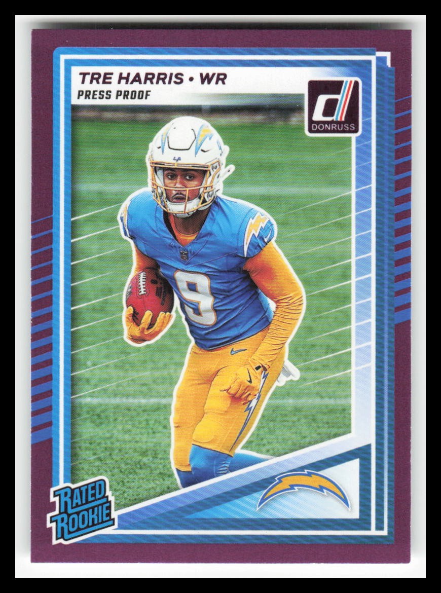 2025 Donruss Press Proof Purple #329 Tre Harris RR