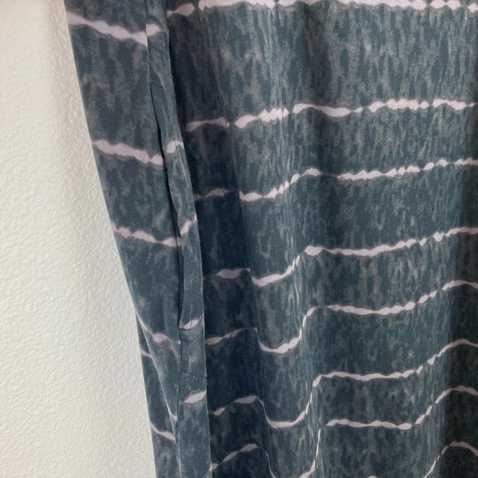 Vestido Ellen Tracy Elástico Talla XL Negro Gris Bolsillos Laterales Cuello en V Informal Foto 4 de 4