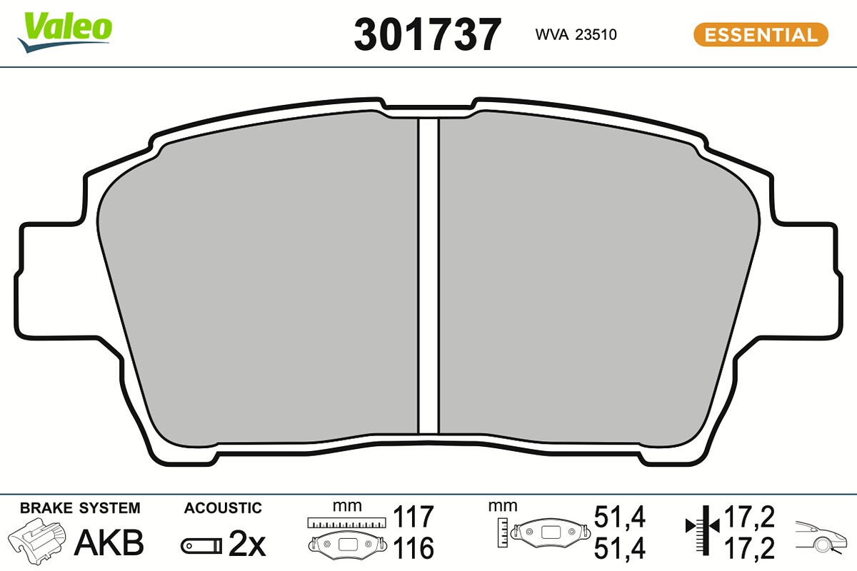Fits VALEO 301737 BRAKE PADS FIRST  ⭐UK Stock⭐