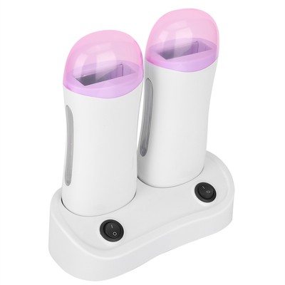 Double Cartridge Wax Depilatory Roller Warmer Heizung Wachsen Haarentfernung Mas
