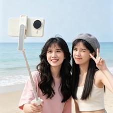 Portable Compatible-Bluetooth Phone Selfie Stick Tripod Foldable Vlog Stand