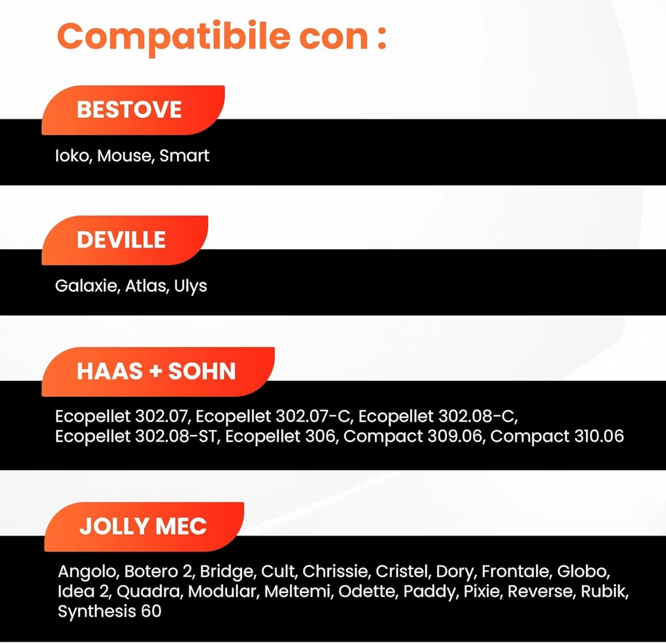 Candela in Ceramica per Stufa a Pellet - Speciale JOLLY MEC/HAAS+SOHN/BESTOVE/DE - Immagine 2 di 4