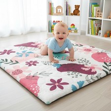 1.5" Thicker Baby Play Mat for Floor, 50x50 Removable  Machine Washable Cove...