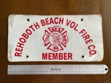 Rehoboth Beach Delaware Volunteer Fire Co. License Plate