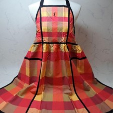 Yves Saint Laurent YSL Apron Logo Checkerd Vintage Vtg Deadstock Not Used