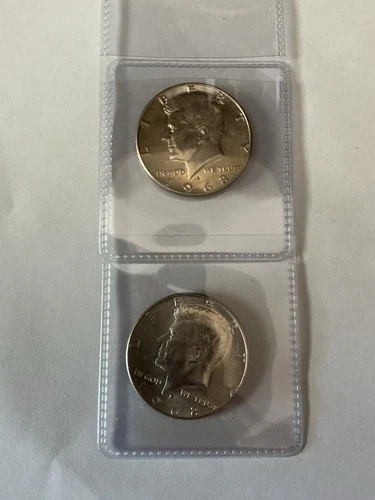 2 1968 Kennedy 1/2 Dollar Uncirculated Silver Coin Half Dollar
