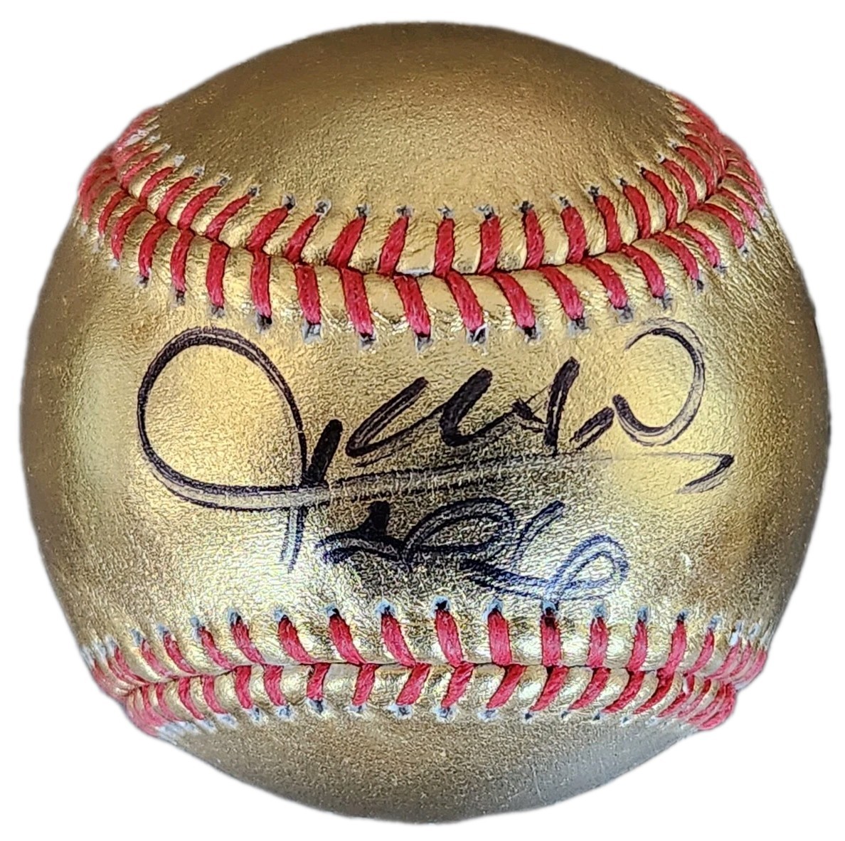 Juan Soto Autographed Signed New York Yankees Gold MLB Baseball Sweet Spot 