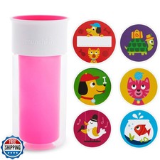Munchkin  Miracle  360 Insulated Sippy Cup, Includes Stickers to Customize Cu