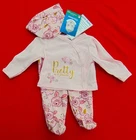 GERBER BABY GIRL 3-PIECE PINK SET ~ "PRETTY AS A PRINCESS" ~ SIZE NEWBORN
