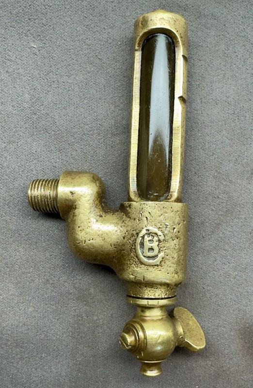 Antique Brass Drip Oiler Sight Feed Lubricator Hit Miss Steam Engine