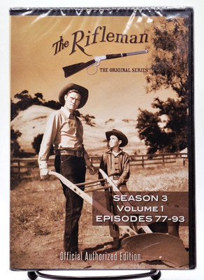 The Rifleman: Season 3, Volume 1 (Episodes 77-93, 3-Disc DVD, 1960-61/2016) NEW!