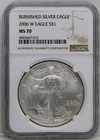 2006 W American Silver Eagle NGC MS70 First Year Burnished