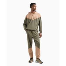 Tuta EA7 ColorBlock In Cotone Con Cappuccio Uomo