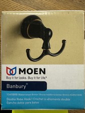 NEW Moen Banbury Double Robe Hook - MEDITERRANEAN BRONZE - Y2603BRB