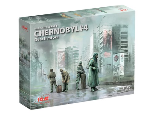 Chernobyl 4 Decontamination Worker Set Plastic Model 35904 - Afbeelding 1 van 7
