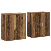 Sideboard 2Er Set Altholz Holzwerkstoff 60X31X70 Cm Wohnzimmer