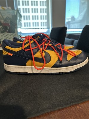 Size 11- Nike Dunk Low x OFF-WHITE University Gold 2019