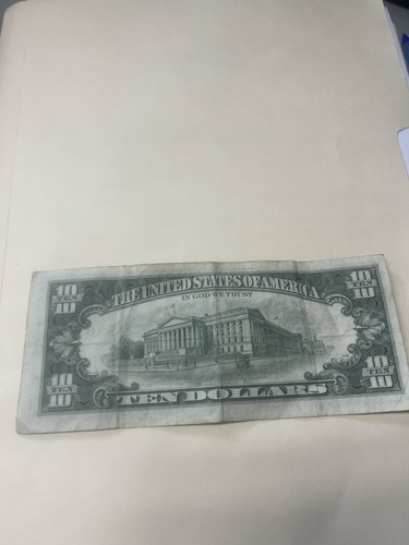 SERIES 1981 $10 TEN DOLLAR FEDERAL RESERVE NOTE No 8 - Picture 2 of 5