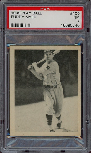1939 Play Ball Buddy Myer #100 card