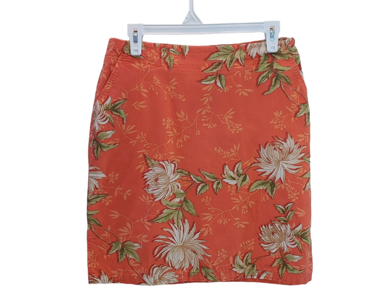 Nine company women floral orange mini casual comfortable cotton skirt size 10