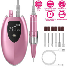 Nail Drill Machine 45000RPM Rechargeable Electric Portable Manicure Pedicure 407